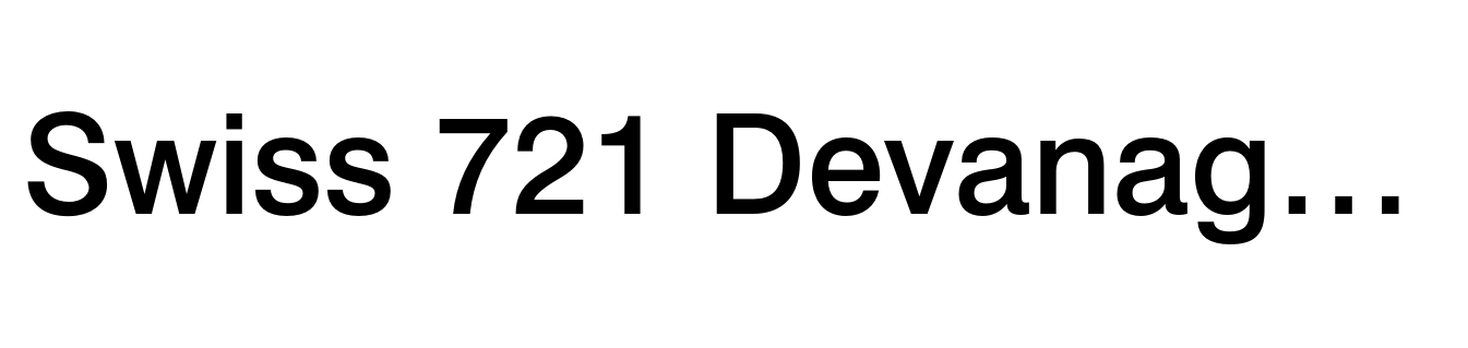Swiss 721 Devanagari Medium